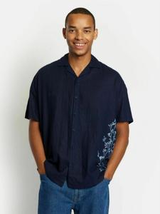 Denim Project Рубашка на пуговицах 'DPMDPPRINTED' синего цвета Regular fit