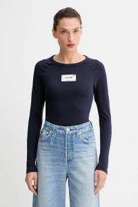 Хлопковый лонгслив G-Star, темно-синий