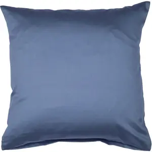 Наволочка Colors Mako Satin с молнией, однотонная, тонкая нить, 100% хлопок Janine, Taubenblau