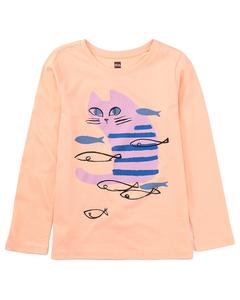 Футболка с принтом Fishing Cat Tea Collection, розовый