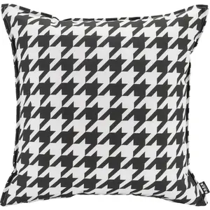 Декоративная подушка Pictave с узором гусиная лапка, наволочка с наполнителем, 1 штука H.O.C.K., Schwarz + gemustert