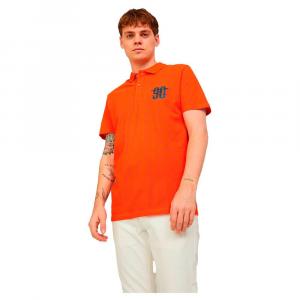 Поло с коротким рукавом Jack & Jones Logan Aop, оранжевый