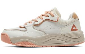 Кроссовки PEAK Skateboarding Shoes Women's Low-top Beige/Red, белый/оранжевый