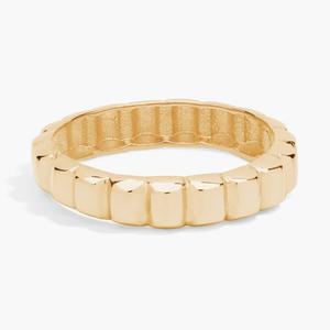 Кольцо Infinity Ribbed из 14-каратного итальянского желтого золота Blue Nile