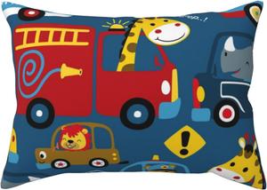 Pevtufa Чехлы на подушки с принтом мультяшных машинок, конвертная застёжка Vehicles Cartoon