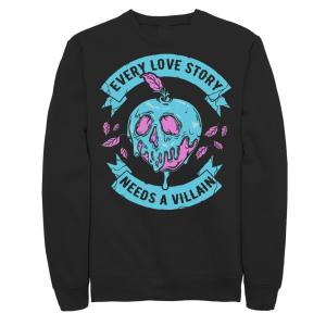 Мужской свитшот «Злодеи Диснея» Каждой истории любви нужен злодей на День святого Валентина Licensed Character