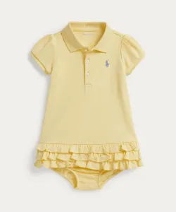 (Детское) Платье-поло с оборками и панталоны Polo Ralph Lauren, цвет 700 Yellow