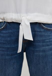 Топ с длинными рукавами CROPPED  comma casual identity, белый