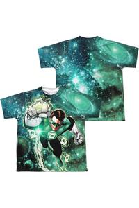 Футболка Green Lantern Galactic Hal с принтом спереди и сзади, детская, короткий рукав Gildan