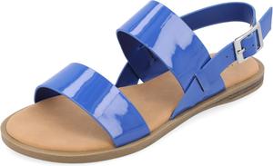 Женские сандалии на плоской подошве Journee Collection Lavine с множеством ремешков, темно-синий