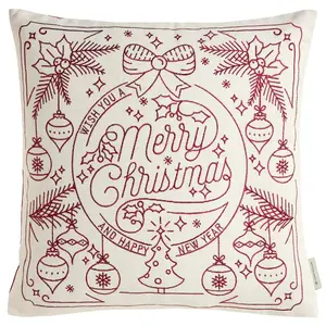 Декоративная подушка Christmas с вышивкой Tom Tailor Home, красный