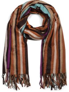 Шарф styleBREAKER, цвет orange/türkis/braun