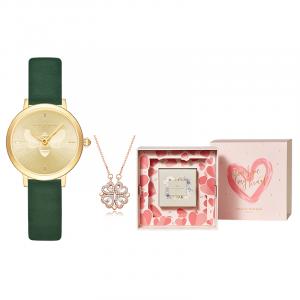 OLIVIA·BURTON Часы Wrist Watch Quartz Movement Leather Watch Bands 28mm Gold Dial Women's Watch