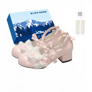 Fawn Miri Туфли Мэри Джейн на массивном каблуке для женщин - розовые - эксклюзивная коробка - в комплекте носки, цвет Pink-Exclusive Shoe Box-Comes with Socks