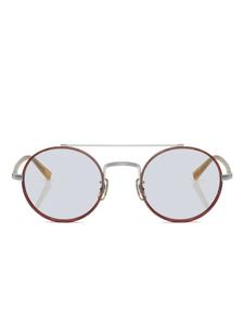 Oliver Peoples round-frame очки, коричневый