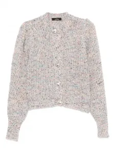 Кардиган с рукавами-буфами в крапинку TWINSET, нейтральный
