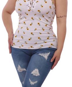 Майка Lace-Up Tank Tops - Plus In White Perfectly Imperfect