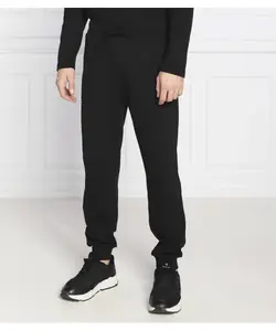 Вафельные пижамные штаны Regular fit Boss, черный