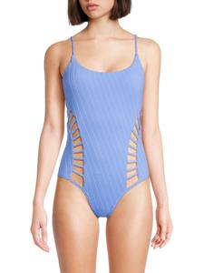 Слитный купальник с вырезами по бокам Red Carter, цвет Crystal Blue