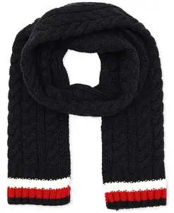 Мужской шарф Cable Knit Global Stripe Tommy Hilfiger, синий