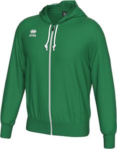 Худи ERREA на молнии, унисекс JACOB, капюшон на сетчатой подкладке, карман-кенгуру, ребристые рукава, ребристый низ, зеленый