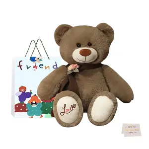 Плюшевая кукла мишка 50 см высота Whoops, темно-серый