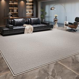 Y U-LIVE Ковер 140×200 см для гостиной/спальни в итальянском минималистском стиле, waterproof, моющийся, светлый люкс, S Faux Wool - Cloud Smoke Gray