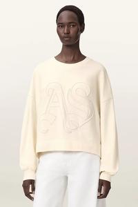 Хлопковая толстовка lila AllSaints, бежевый