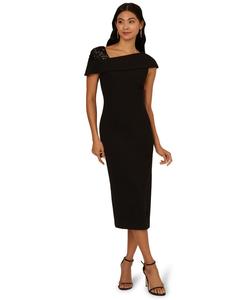 Женское миди-платье с бисером Adrianna Papell, Black