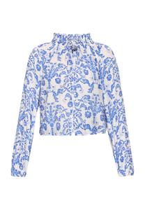 Блуза DreiMaster Vintage, темно-синий/белый