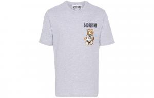 Футболка с логотипом MOSCHINO, серая
