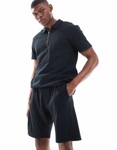 Текстурные шорты ONLY & SONS черного цвета