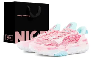 Speed 8 амортизация нескользящие износостойкие низкие баскетбольные кроссовки мужские LINING, розовый