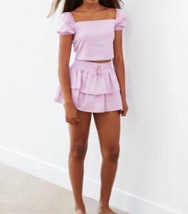 Подростковый топ с завязками Noa в лавандовом цвете THEME