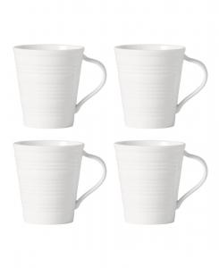 Набор из 4 кружек Tin Can Alley с надписью "4 градуса" Lenox, белый