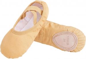 Балетки из канвы для девочек, балетки для малышей/детей/подростков/взрослых Lovdaswi, Tan