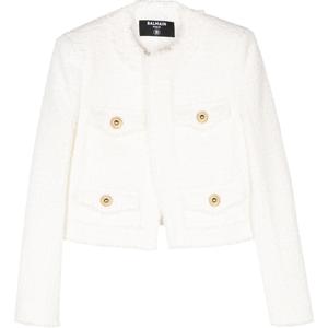 BALMAIN Беспалый укороченный жакет, White