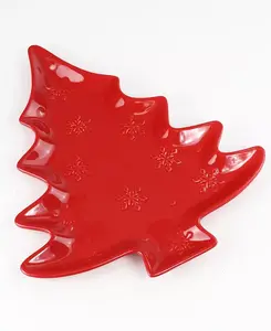 Зимнее елочное блюдо Euro Ceramica, multicolor