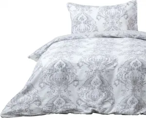 Комплект постельного белья HOMESCAPES Toile De Jouy 135x200 см, серый Homescapes