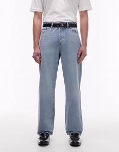 Жесткие мешковатые джинсы Topman светло-голубого цвета