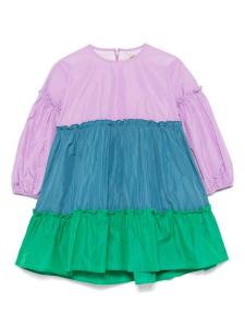 Stella McCartney Kids платье в стиле колор-блок, фиолетовый