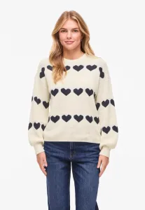 Джемпер с воротником vijamilla Vila, Birch/Navy Blazer