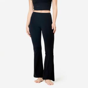 KIMJALY Леггинсы расклешенные женские для йоги и пилатеса, мягкие и эластичные, Breathe черного цвета