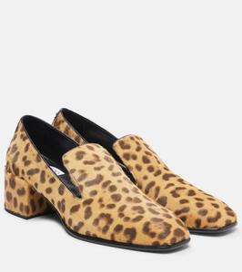 Туфли-лодочки Eliot Slipper 45 из телячьей шерсти с леопардовым принтом Jimmy Choo, Natural