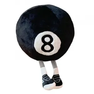 Fluffy bear Плюшевая кукла Fun Billiard Black 8 Ball, высота 28 см