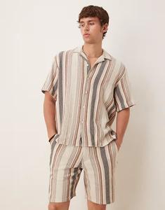 Шорты в полоску Selected Homme co-ord в разноцветной фактуре