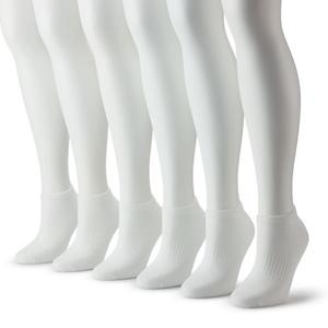 Женские спортивные носки, 6 пар, невидимые для глаз Flx, белый