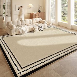 Budis Ковер 160х230 см для гостиной/спальни в французском стиле, моющийся, утолщенный, водонепроницаемый, кремово-желтый