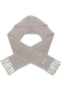 Acne Studios Серый мохеровый шарф с капюшоном