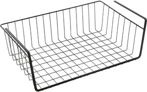 Подвесная корзина Metaltex, (2 шт.), индустриальный вид, для подвешивания 40х14х26 см, цвет matt schwarz